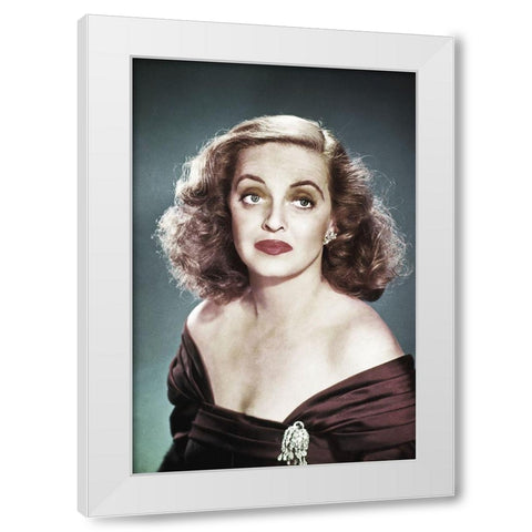Bette Davis White Modern Wood Framed Art Print by Hollywood Photo Archive