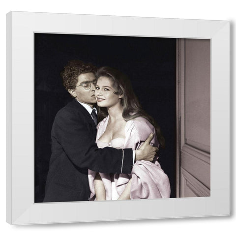 Brigitte Bardot White Modern Wood Framed Art Print by Hollywood Photo Archive