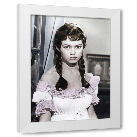 Brigitte Bardot White Modern Wood Framed Art Print by Hollywood Photo Archive