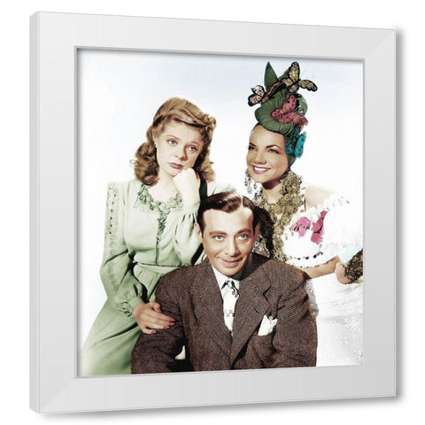 Carmen Miranda White Modern Wood Framed Art Print by Hollywood Photo Archive