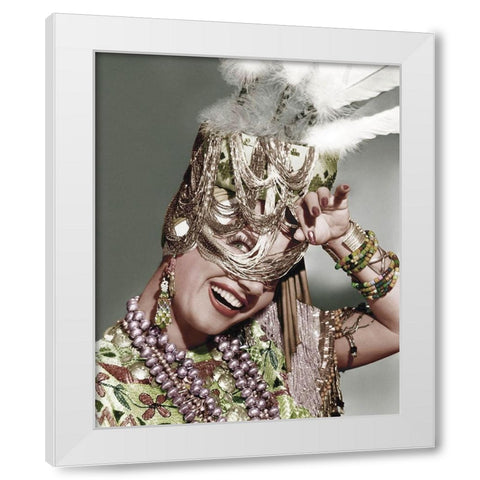 Carmen Miranda White Modern Wood Framed Art Print by Hollywood Photo Archive