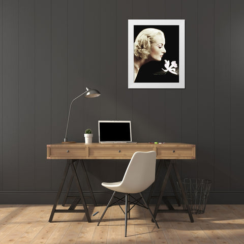 Carole Lombard White Modern Wood Framed Art Print by Hollywood Photo Archive