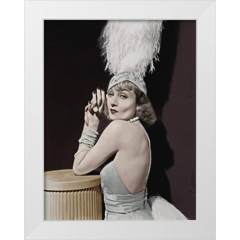Carole Lombard - Love Before Breakfast White Modern Wood Framed Art Print by Hollywood Photo Archive