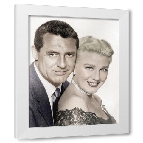 Cary Grant with Ginger Rogers - Monkey Business White Modern Wood Framed Art Print by Hollywood Photo Archive