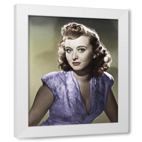 Celeste Holm White Modern Wood Framed Art Print by Hollywood Photo Archive