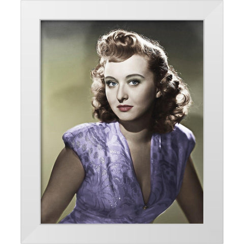 Celeste Holm White Modern Wood Framed Art Print by Hollywood Photo Archive