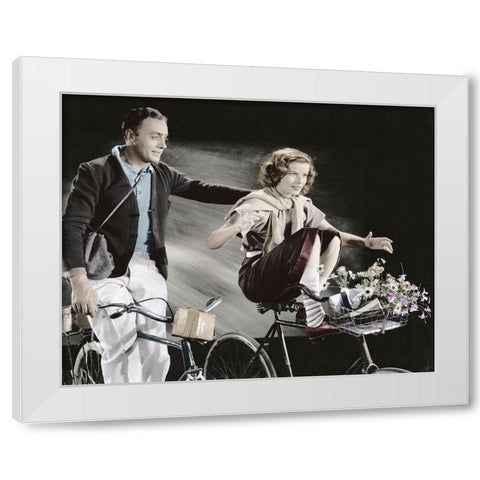 Charles Boyer - Break of Hearts White Modern Wood Framed Art Print by Hollywood Photo Archive