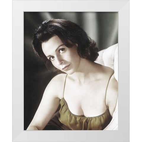 Claire Bloom White Modern Wood Framed Art Print by Hollywood Photo Archive