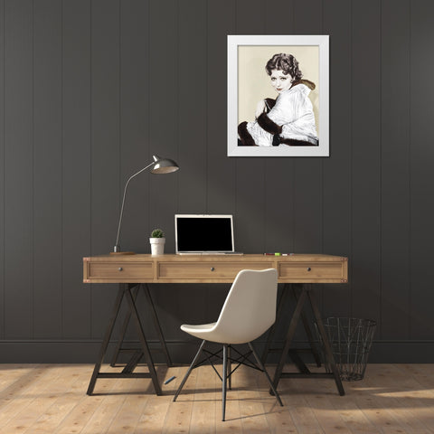 Clara Bow - The Savage White Modern Wood Framed Art Print by Hollywood Photo Archive