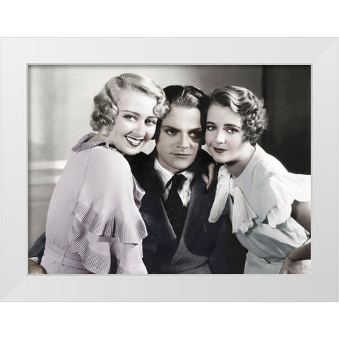 James Cagney - Footlight Parade White Modern Wood Framed Art Print by Hollywood Photo Archive
