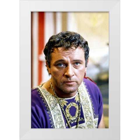 Richard Burton - Cleopatra White Modern Wood Framed Art Print by Hollywood Photo Archive