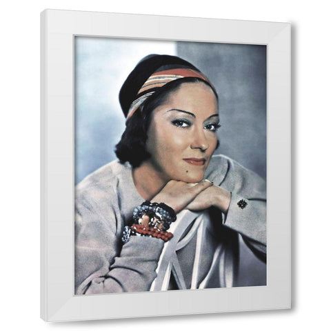 Gloria Swanson White Modern Wood Framed Art Print by Hollywood Photo Archive