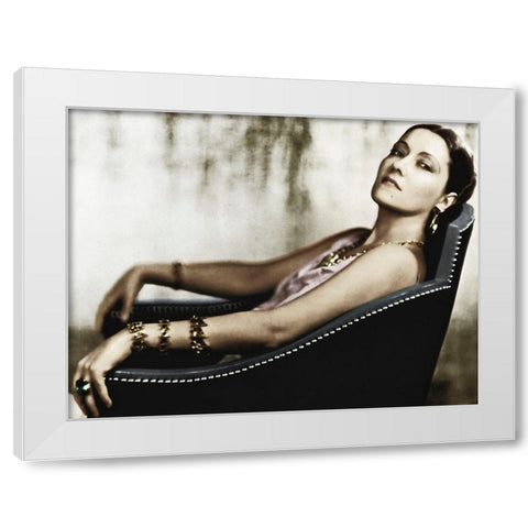Gloria Swanson White Modern Wood Framed Art Print by Hollywood Photo Archive