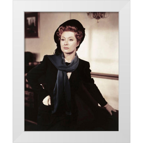 Greer Garson - Blossoms in the Dust White Modern Wood Framed Art Print by Hollywood Photo Archive