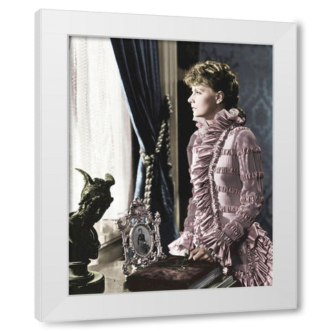 Greta Garbo White Modern Wood Framed Art Print by Hollywood Photo Archive