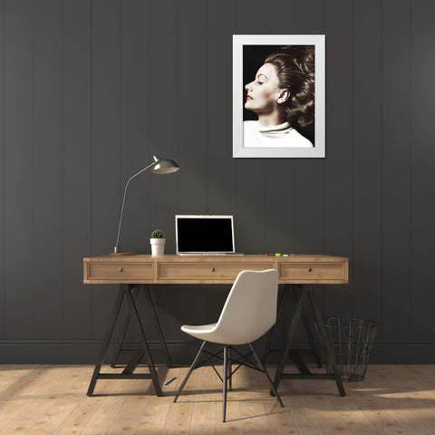 Greta Garbo White Modern Wood Framed Art Print by Hollywood Photo Archive