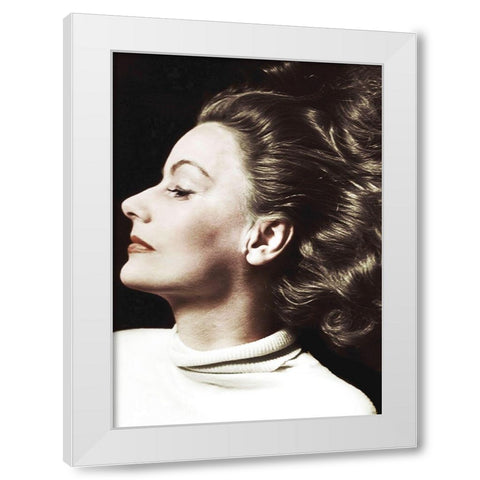 Greta Garbo White Modern Wood Framed Art Print by Hollywood Photo Archive