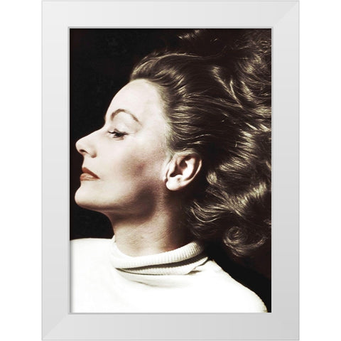 Greta Garbo White Modern Wood Framed Art Print by Hollywood Photo Archive