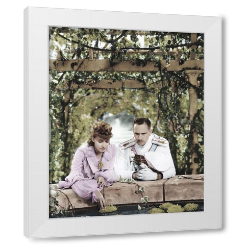 Greta Garbo White Modern Wood Framed Art Print by Hollywood Photo Archive