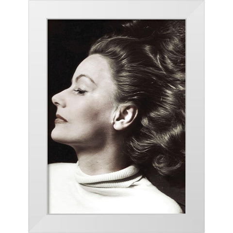 Greta Garbo White Modern Wood Framed Art Print by Hollywood Photo Archive