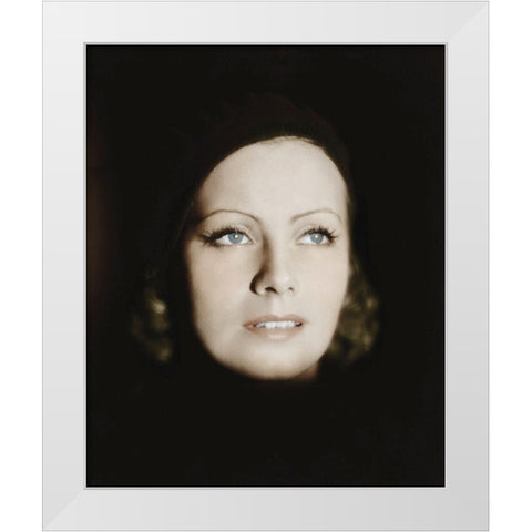 Greta Garbo White Modern Wood Framed Art Print by Hollywood Photo Archive