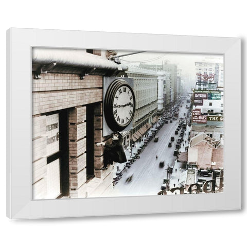 Harold Lloyd White Modern Wood Framed Art Print by Hollywood Photo Archive