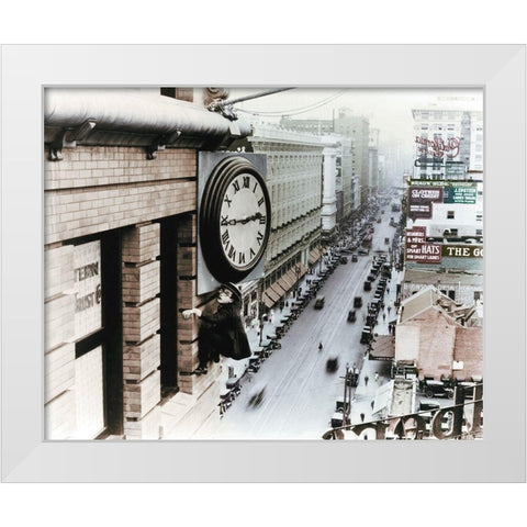 Harold Lloyd White Modern Wood Framed Art Print by Hollywood Photo Archive