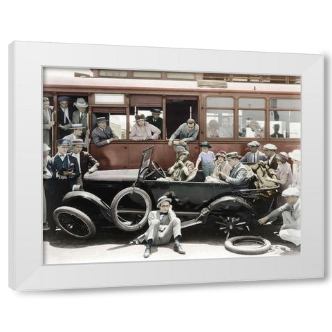 Harold Lloyd White Modern Wood Framed Art Print by Hollywood Photo Archive