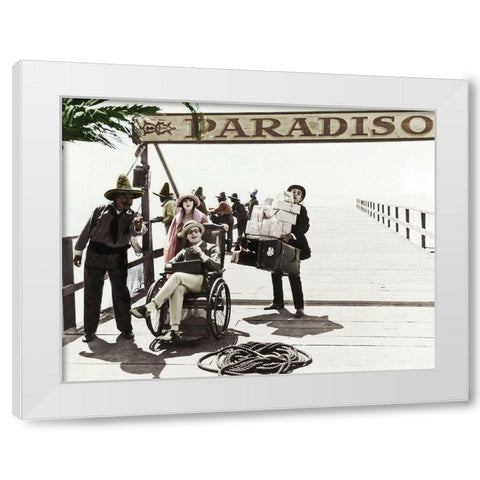 Harold Lloyd White Modern Wood Framed Art Print by Hollywood Photo Archive