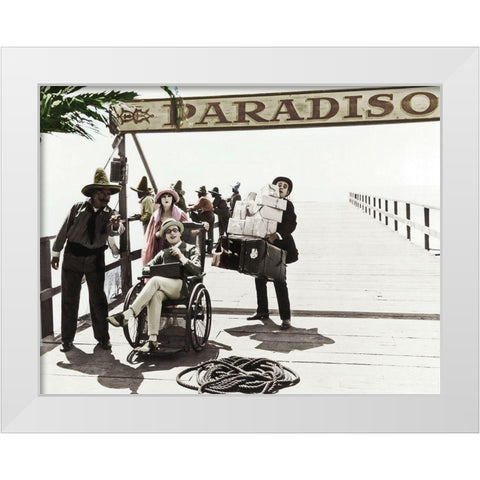 Harold Lloyd White Modern Wood Framed Art Print by Hollywood Photo Archive