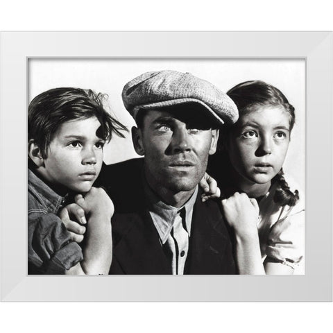 Henry Fonda White Modern Wood Framed Art Print by Hollywood Photo Archive