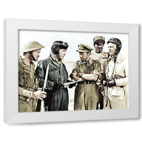 Humphrey Bogart White Modern Wood Framed Art Print by Hollywood Photo Archive