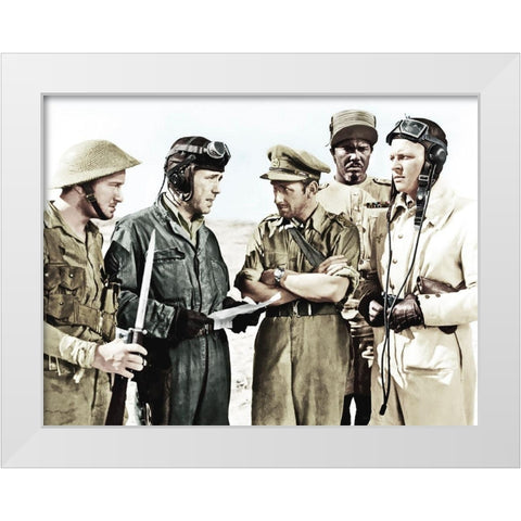 Humphrey Bogart White Modern Wood Framed Art Print by Hollywood Photo Archive