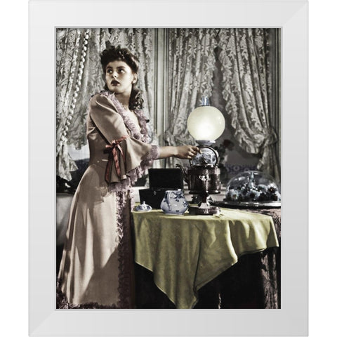 Ingrid Bergman White Modern Wood Framed Art Print by Hollywood Photo Archive