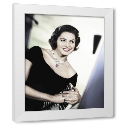 Ingrid Bergman - Indiscreet White Modern Wood Framed Art Print by Hollywood Photo Archive