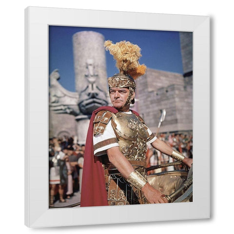 Jack Hawkins - Ben Hur White Modern Wood Framed Art Print by Hollywood Photo Archive
