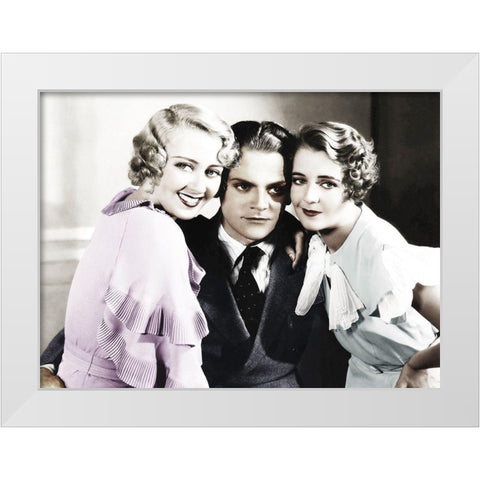 James Cagney White Modern Wood Framed Art Print by Hollywood Photo Archive