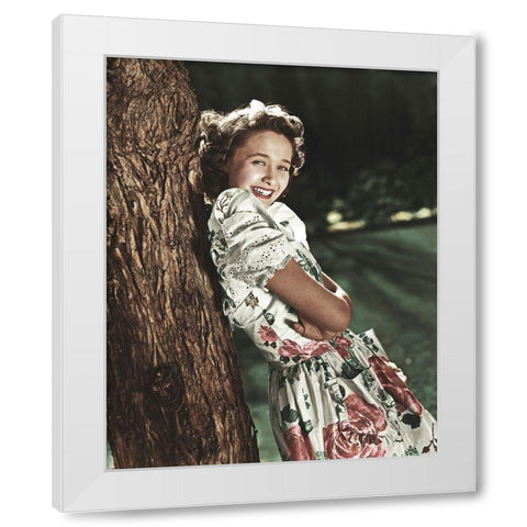 Jane Powell White Modern Wood Framed Art Print by Hollywood Photo Archive