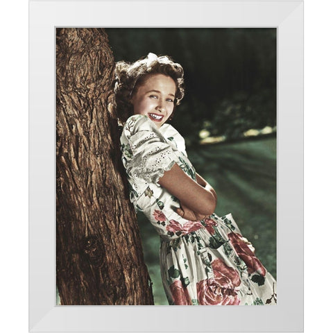 Jane Powell White Modern Wood Framed Art Print by Hollywood Photo Archive