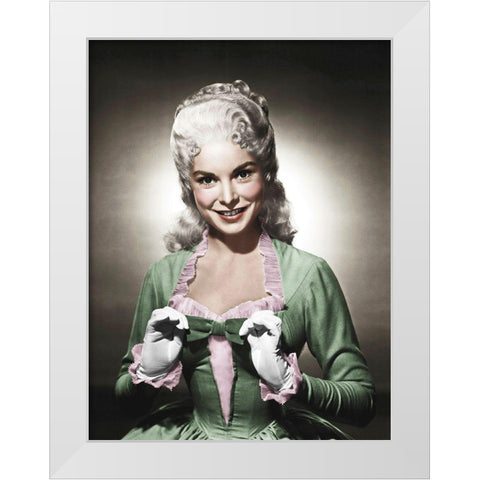 Janet Leigh White Modern Wood Framed Art Print by Hollywood Photo Archive