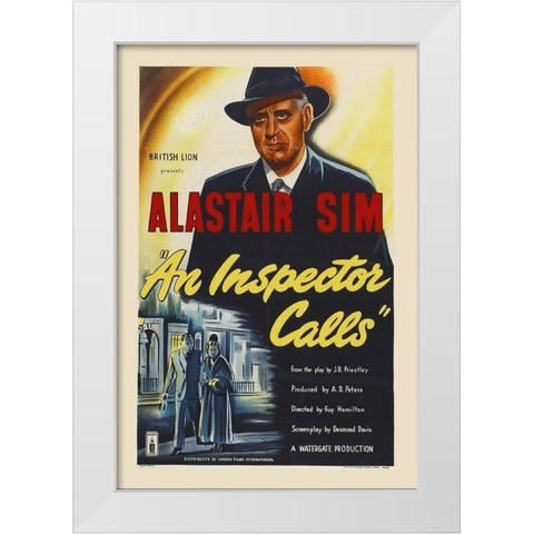 An Inspector Calls White Modern Wood Framed Art Print by Hollywood Photo Archive