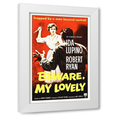 Beware My Lovely White Modern Wood Framed Art Print by Hollywood Photo Archive
