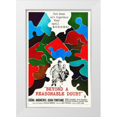 Beyond A Reasonable Doubt White Modern Wood Framed Art Print by Hollywood Photo Archive
