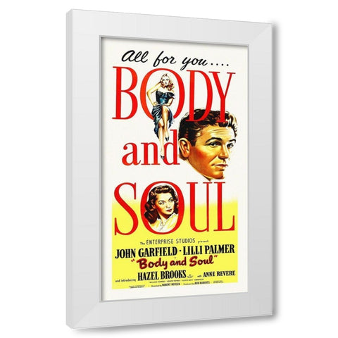 Body And Soul White Modern Wood Framed Art Print by Hollywood Photo Archive