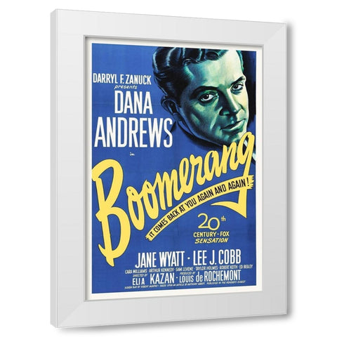 Boomerang White Modern Wood Framed Art Print by Hollywood Photo Archive