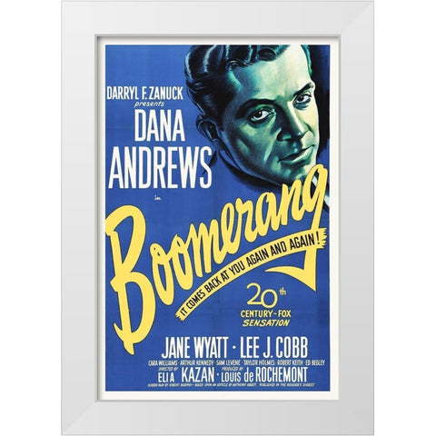 Boomerang White Modern Wood Framed Art Print by Hollywood Photo Archive