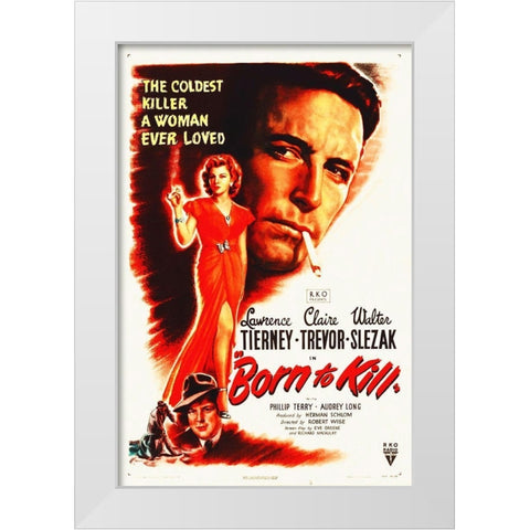 Born To Kill White Modern Wood Framed Art Print by Hollywood Photo Archive