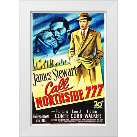 Call Northside 777 White Modern Wood Framed Art Print by Hollywood Photo Archive