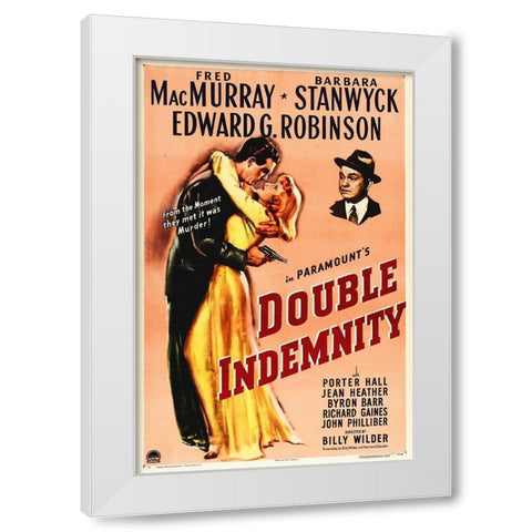 Double Indemnity White Modern Wood Framed Art Print by Hollywood Photo Archive