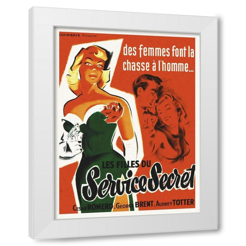 FBI Girl White Modern Wood Framed Art Print by Hollywood Photo Archive